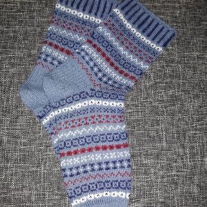 Meeste teksasinise põhitooniga villased sokid